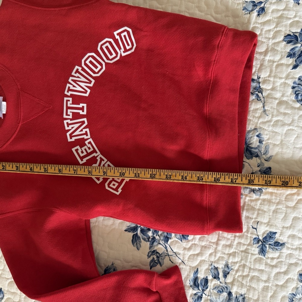 Women's Brentwood School Vintage Sweatshirt Youth L Women's XXS Red Los Angeles - Picture 6 of 7